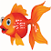 puzzle cute golden fish icon