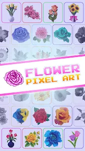 Flowers Pixel Art Book