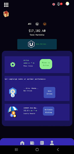 Urion Miner Screen 2