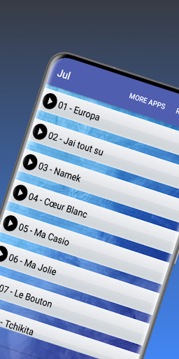 Android application Jul songs screenshort