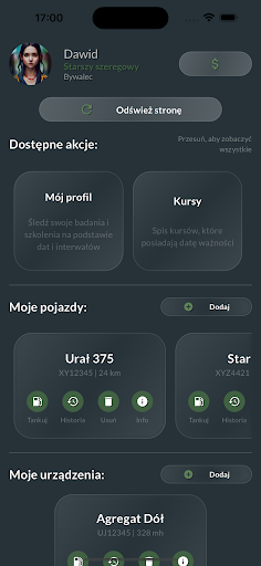 Android application mŻołnierz 2.0 screenshort