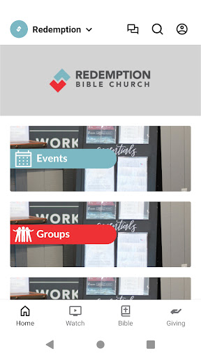 Android application Redemption Bible Church screenshort