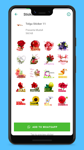 Telugu Stickers Screen 2