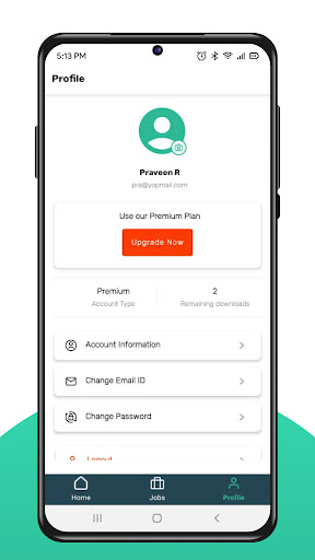 Android application RoozgaarAi screenshort