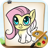 Coloring Little Pony Town icon