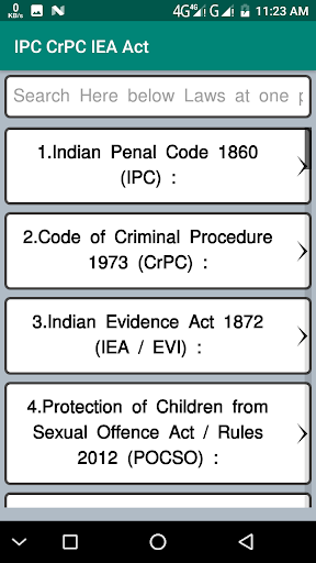 IPC CrPC IEA Act Screen 2