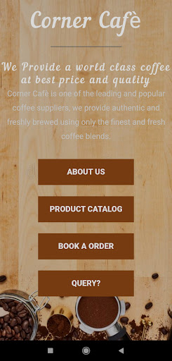 Android application Corner Cafe screenshort