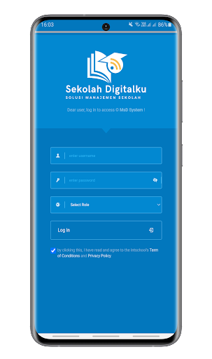 Android application Manajemen Sekolah Digitalku screenshort