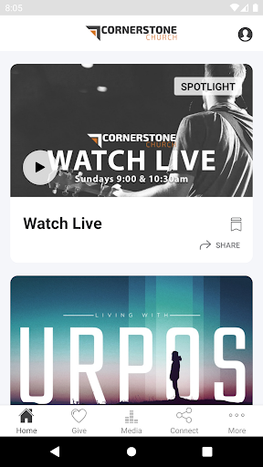 Android application Cornerstone Church SC screenshort