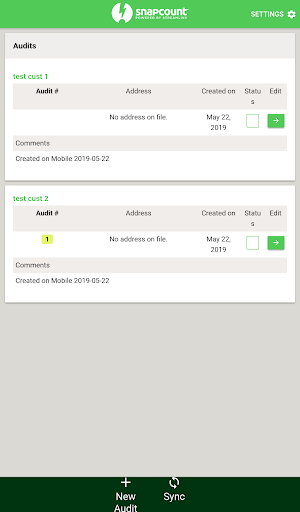 Android application SnapCount screenshort
