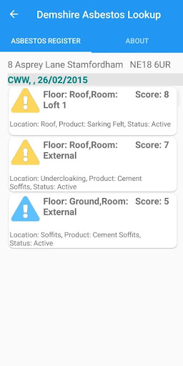 Asbestos Lookup Screen 3