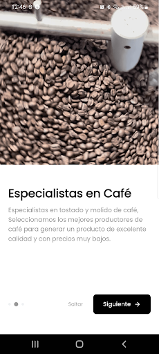 Android application Cafe Tartaro screenshort