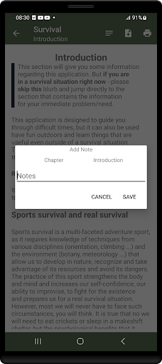Survival Manual Helper Screen 3