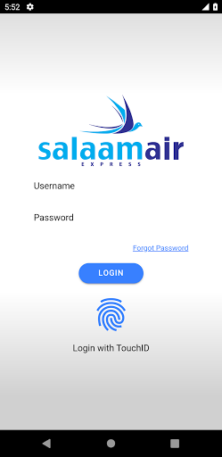 Android application Salaam Air Express screenshort
