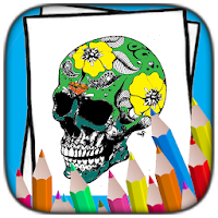 ColorFly  Cráneo Oscuro Libro Para Colorear