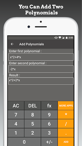 Screenshot of Polynomial Calculator