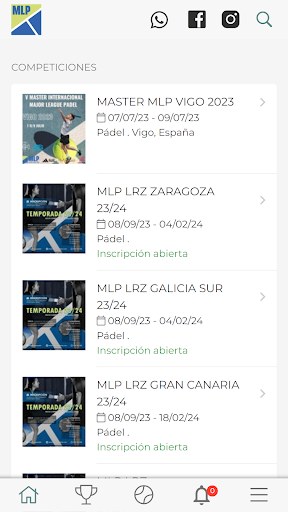 Major League Pádel Screen 2