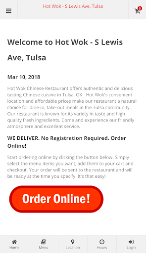 Android application Hot Wok S Lewis Ave - Tulsa screenshort