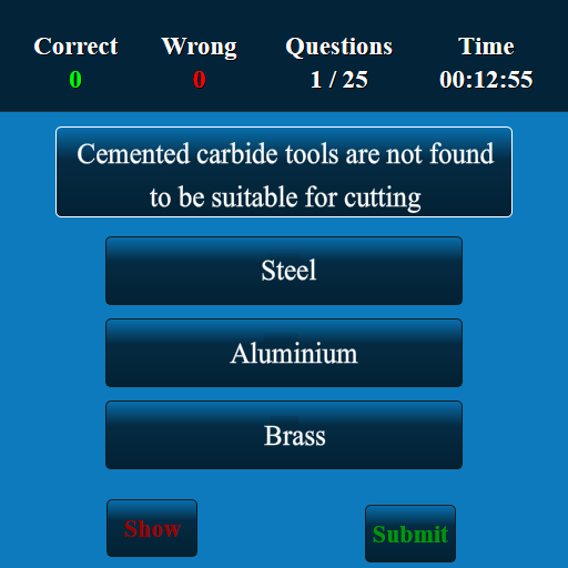 Material MCQ Screen 2
