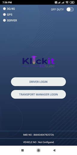 Klickit DriverConsole App Screen 2