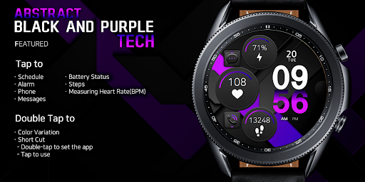Abstract Black And Purple Tech Screen 2