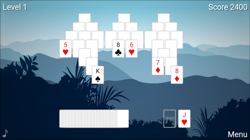 Android application 6 Peaks Solitaire screenshort