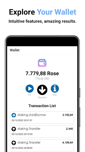 Rose Wallet Explorer Screen 2