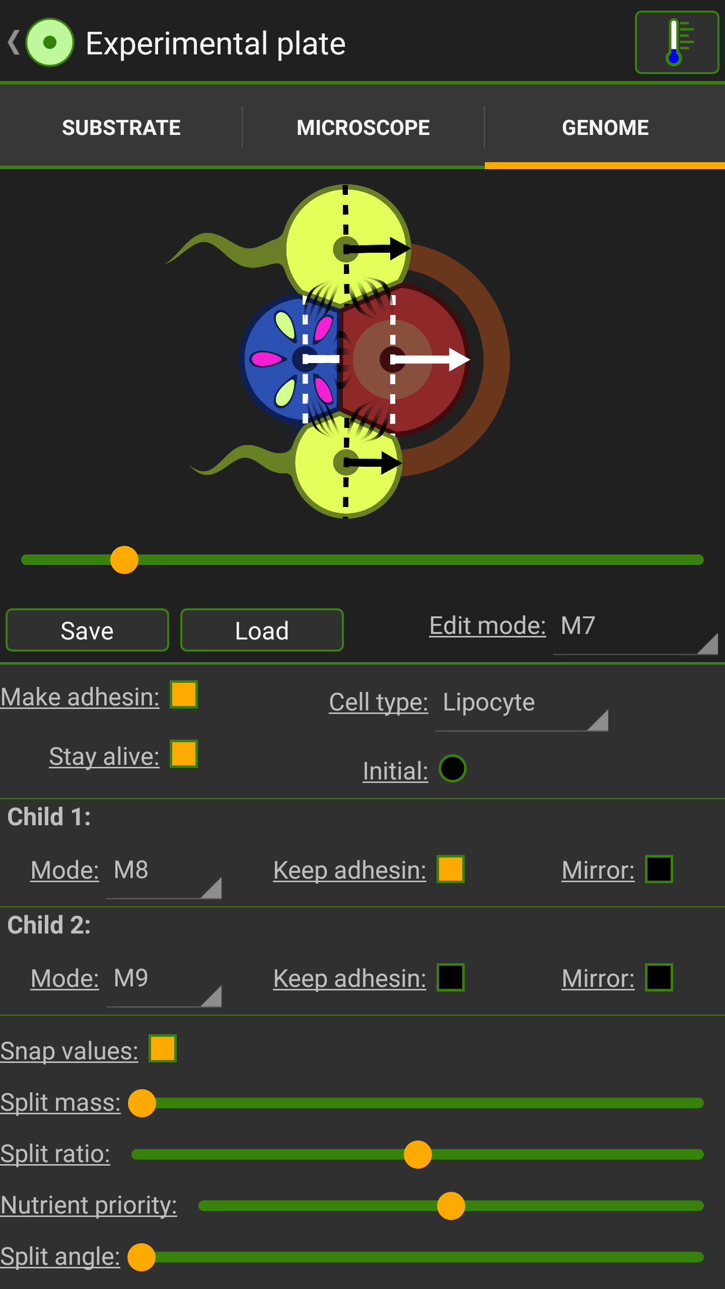 Android application Cell Lab: Evolution Sandbox screenshort