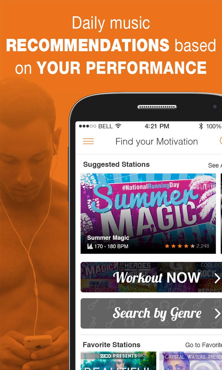 Android application RockMyRun - Music for Workouts screenshort