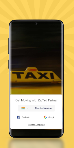 Android application ZigTaxi Partner screenshort