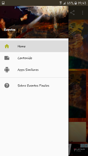 Android application Eventos Finales screenshort