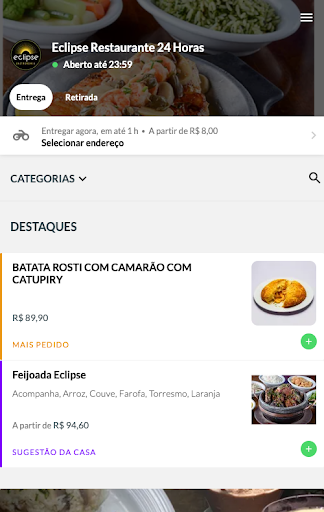 Android application Eclipse Restaurante 24 Horas screenshort