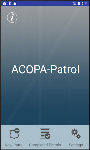 Android application ACOPA-Patrol screenshort