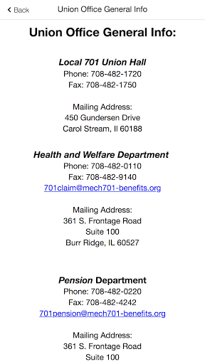 Local 701 Automobile Mechanics Screen 3