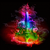 Multicolor Fire Guitar LWP icon