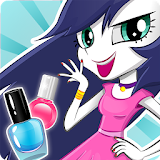 Cute pony nail salon icon