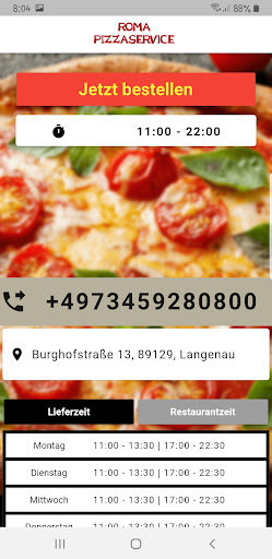 Roma Pizzaservice Langenau Screen 2