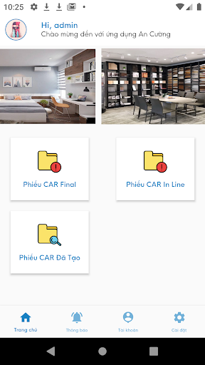 Android application An Cường Phiếu CAR screenshort