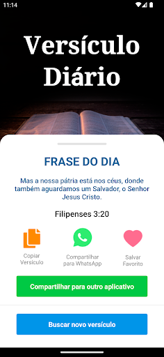 Android application Versículo Diário screenshort