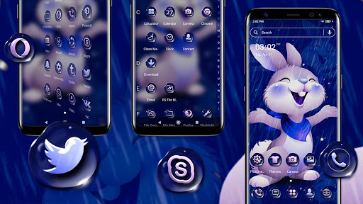 Cute Rainy Rabbit Theme Screen 2