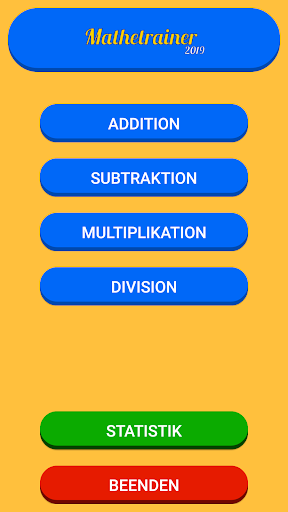 Android application Math Trainer - Calculating Qui screenshort