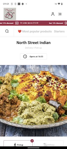Android application North Street Indian screenshort