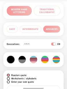 Calligraphy text designer app Screenshot