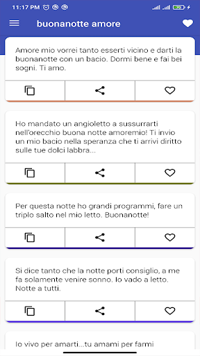 Android application Buonanotte amore SMS 2024 screenshort
