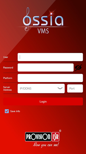 Android application Ossia VMS screenshort