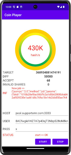 Android application Coin Player screenshort