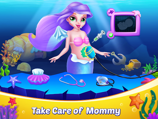 Mermaid Mom & Baby Care Game Screen 2