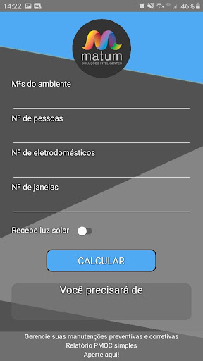 Calculadora de BTUs Screen 2