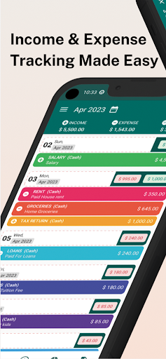 Android application Income Book - Expenses Tracker screenshort