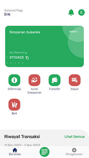 Bina Sejahtera M-Banking Screen 2